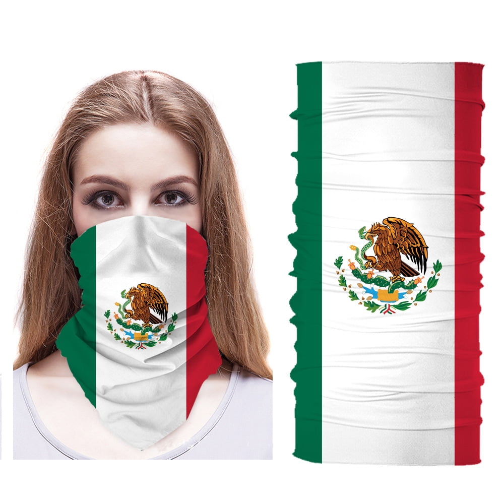 Hooray Mexican Flag Women's Bandanas Multifunctional Full Tube