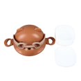 thumbnail image 2 of Bento Box Lunch Box 2 Layers Containers Portable Bento Lunch Box Reusable Leakproof Food Container for School Work Camping Bear Coffee Color, 2 of 4