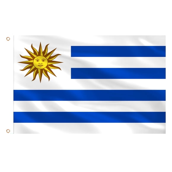 Bandera de Uruguay AhfuLife 91 x 152 cm, doble cara, para exterior