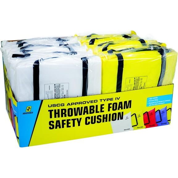 Seachoice 44950 – Type IV Throwable Foam Safety Cushions in Retail Display Box