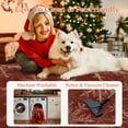 thumbnail image 7 of BERTHMEER Large Christmas Area Rug 8'X10' Christmas for Living Room Bedroom Dining Room Farmhouse Laundry Snowflake Print Washable Non-slip Rug,Red, 7 of 7