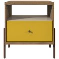 thumbnail image 3 of Manhattan Comfort Joy Table de Chevet 1 Tiroir en Jaune et Marron, 3 of 10
