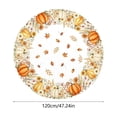 thumbnail image 3 of Fall Sunflower Round Tablecloth, Burnt Orange Pumpkin Thanksgiving Waterproof Table Cover for Kitchen Picnic Party Home Decor 47 In B, 3 of 6