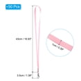 thumbnail image 2 of Uxcell 17" x 0.4" Neck Lanyards with Swivel Hook Clip for ID Badge Keys Pink 50 Pack, 2 of 5