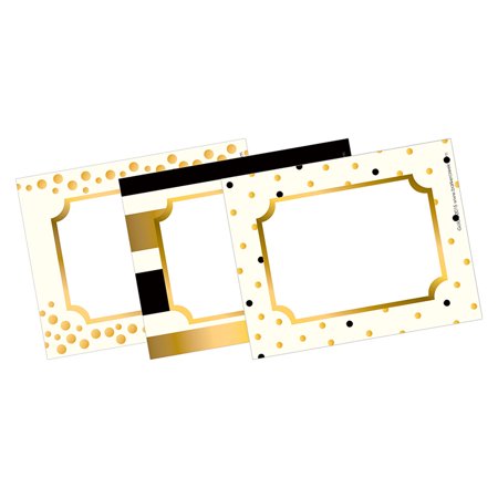 GOLD NAME TAGS SELF-ADHESIVE LABELS (Best Hip Hop Labels)