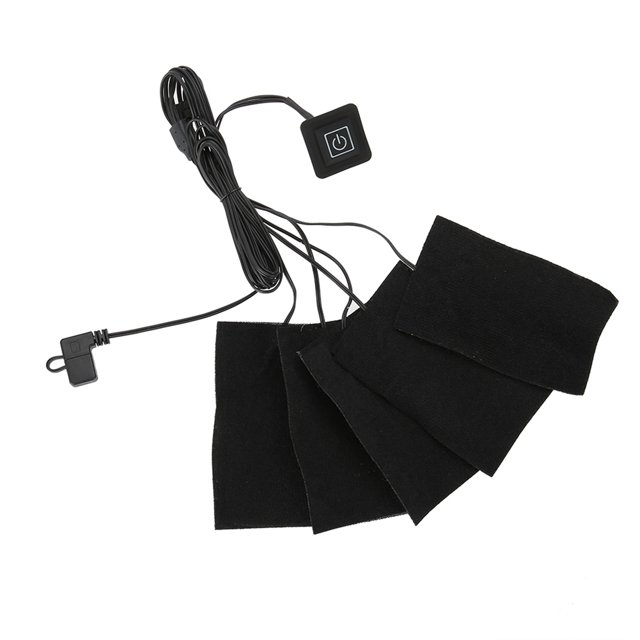 USB Electric Cloth Heater Adjustable Temperature Warmer Tool Washable for Neck Back Abdomen Composite Fiber Black, 1 Pad