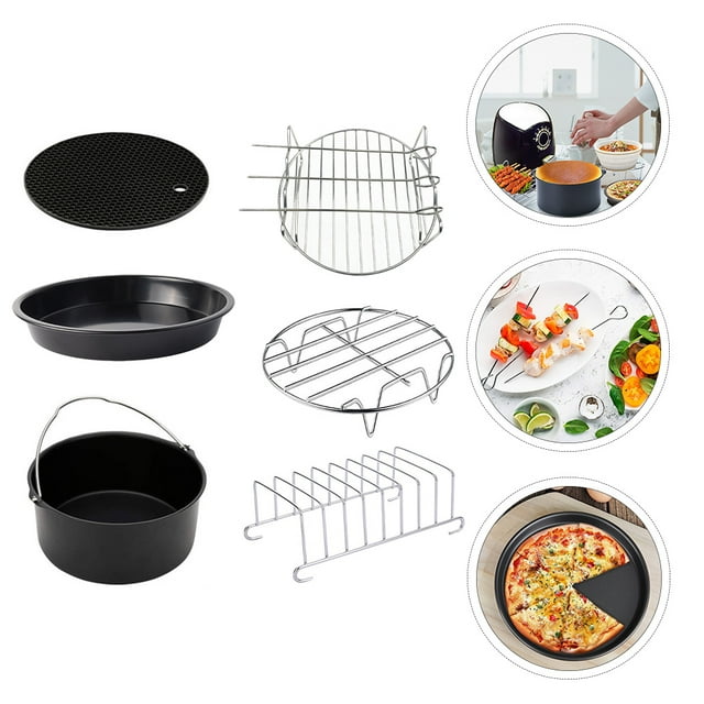 Phenofice Air Fryer Accessories Set 6Pcs 7 Inch Stainless Steel Racks for Baking and Friends Gathering