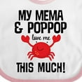 thumbnail image 4 of Inktastic Mema and Pop Pop Love Me Grandson Boys or Girls Baby Bib, 4 of 4