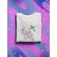 thumbnail image 3 of Flowers And Hummingbird Sweatshirt Women -SPIdeals Designs, Female Large, 3 of 4