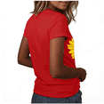 thumbnail image 5 of Ytndtr Sunflower Shirts for Women Plus Size T-shirt Flower Graphic Tees Round Neck Short Sleeved Summer Tops, 5 of 5