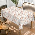 thumbnail image 2 of Fall Tablecloth 60x84 Inch, Thanksgiving Autumn Harvest White Pumpkin Orange Leaf Table Cover for Party Picnic Dinner Decor, 2 of 6