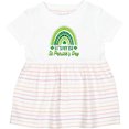 thumbnail image 3 of Inktastic Babys 1st St Patricks Day Rainbow Girls Baby Dress, 3 of 5