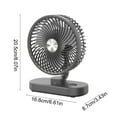 thumbnail image 3 of Gnmfd USB Desktop Hanging Fan 8" Brushless Motor Digital Display Small Fan for Office Home Cooling Air Circulation Wall Mount Adjustable 360° Rotation LED Lights for Room Ambient, 3 of 6
