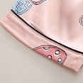 thumbnail image 6 of Cethrio Kids Girls Pajamas Sets, Comfy Button Down 2 Piece Short Sleeve Kids Sleepwear Pink Size 3-4 T, 6 of 9