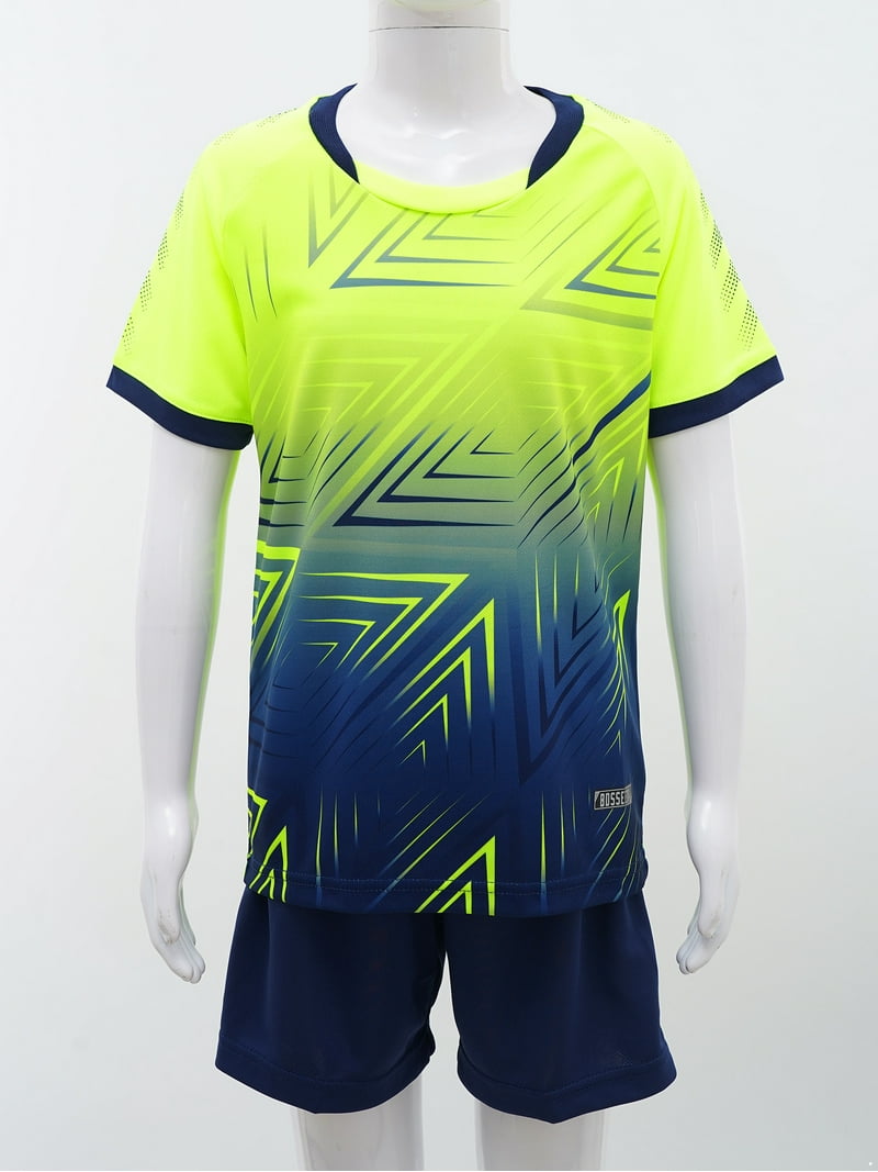 YEAHDOR Kids Boys Football Team Uniform Short Sleeve T-shirt and