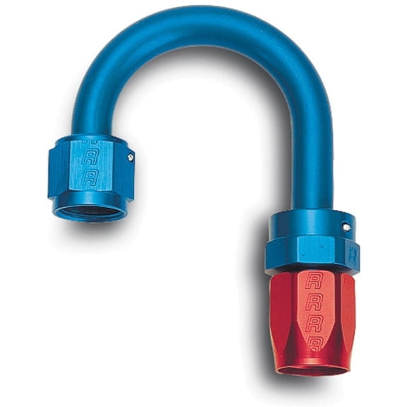 Russell Performance -10 AN Red/Blue 180 Degree Full Flow Swivel Hose End (With 1-1/4in Radius)