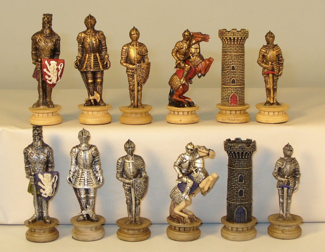 Knights In Armor Resin Chessmen Walmart Com Walmart Com