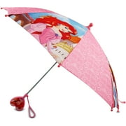 Princess pink umbrella featuring Cinderella and Ariel with Castle handle