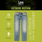 Lee Men's Extreme Motion Bi-Stretch Slim Straight Leg Jean, High King-Destruction Features, 29W x 30L