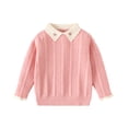 thumbnail image 1 of Beautyzll Toddler Knit Sweater for Girls 4-10T Kids Long Sleeve Pullover Cotton Sweaters, 1 of 9