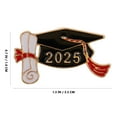 thumbnail image 2 of MLINS 6pcs Graduation Lapel Pins Grad Cap Doctoral Hat Badges Class of 2025 Brooch Pins for Celebrating Graduation Parties, 2 of 8