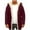 Burgundy, variant on Wyobmus Mens Jacket Thick Thermal Cotton Warm Fleece Lined Coat Trucker Lapel Work Cargo Jackets Black