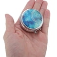 thumbnail image 5 of Unique Bargains 1 Pc Pill Case 3 Grid Round Texture Pattern Pill Box Blue, 5 of 6