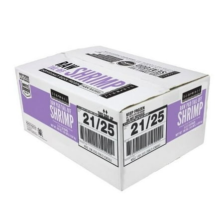 Seamazz 21-25 Raw Tail Off White Shrimp 2 Pound — 5 per case
