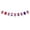 J003- Style C, variant on Star Banner, Wall Hanging, Party Banner, Decor, Wall Decor, Holiday Party, Patriotic Venue, 5 in Cutouts, Red Blue White, 9 Star, 1 Ribbon (166 Chars)