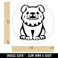 thumbnail image 2 of Smiling Bulldog Puppy Self-Inking Rubber Stamp Ink Stamper - Pink Ink - Mini 1/2 Inch, 2 of 7
