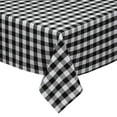 thumbnail image 1 of Black and White Cotton Rich Checkered Kitchen/Dining Room Tablecloth: Gingham/Plaid Design, 1 of 2