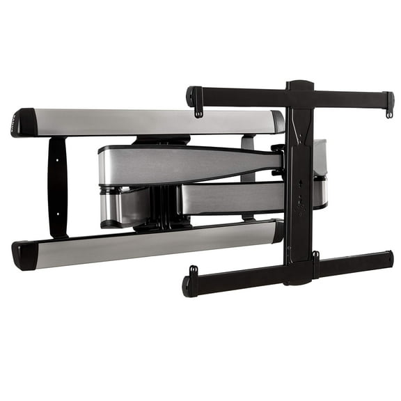 SANUS Premium Full Motion TV Wall Mount for TVs Up to 90" - Stainless Steel Finish with Smooth Extension, Swivel & Tilt