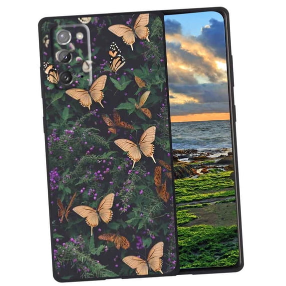Butterflies-Witchy-Goth-Cottagecore-Forest-10 Phone Case, Degined for Samsung Galaxy Note 20 5G Case Men Women, Flexible Silicone Shockproof Case for Samsung Galaxy Note 20 5G