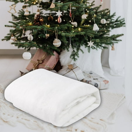 Image of Christmas Snow Blanket Soft 2.6ft x 8ft Artificial Snow Roll Fake Snow Sheet for Photo Backdrop Holiday Village Display
