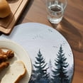 thumbnail image 4 of Round Placemats Blue Green Trees Forest 15 inch Set of 2 Table Mats for Dining Table Bird Sky Heat Resistant Non-Slip Kitchen & Home Decorative Place Mat Set, 4 of 8