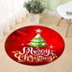 thumbnail image 4 of 80 cm Farfi-felpudo navideño suave y transparente, alfombra redonda antideslizante con estampado para dormitorio, sala de estar, patrón de Papá Noel, para uso diario, 4 of 5