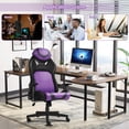 thumbnail image 6 of Ergonomic Gaming Chairs for Adults with High-Density Memory Foam | Swivel Comfortable Office Chair, Big and Tall Video Game Chair, High Back Computer Chair for Home, Office, Purple Black, 6 of 7