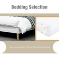 thumbnail image 6 of AGARTT Upholstered Platform King Size Bed Frame with Headboard Wooden Slats Support,White Linen, 6 of 6