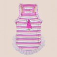 thumbnail image 3 of Shenmeida Dog Shirt Skirt Striped Lace Edge T Shirts Cotton Vest Pleated Dress Puppy Clothes Summer Shirts Cute Tops Soft Pet Apparel for Small Medium Dogs Cats Outfits Costume, 3 of 7