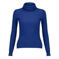 thumbnail image 4 of Chandail à Col Roulé pour Femme Chandail Tricoté pour Femme à Manches Longues Court Chandail Ajusté en Tricot Chandail d'Hiver, Chandail à Col Roulé pour Femme TP, 4 of 7