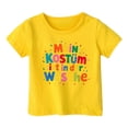 thumbnail image 4 of HABDGIKS T-Shirts d'Été 2025 pour Filles Imprimé Carnaval Col Rond Manches Courtes Manches Courtes Hauts Amples, 4 of 4