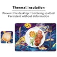 thumbnail image 6 of Wobogo Full Moon Snow Leopard Placemats Coasters Set of 2 Heat-resistant Non-slip Easy to Clean Square Dinner Plate Mat, 6 of 8