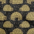 thumbnail image 1 of oneOone Cotton Silk Black Fabric Igloo Sewing Craft Projects Fabric Prints By Yard 42 Inch Wide, 1 of 4