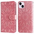 thumbnail image 4 of Funda tipo cartera GANGXUN para iPhone 15 Plus , diseño girasol, cuero PU, soporte, cierre magnético, tarjetero, 4 of 5