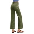 thumbnail image 3 of High Waist Women Casual Wide Leg Denim Pants Cropped Baggy Ankle Jeans with Pocket, 3 of 6