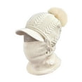 thumbnail image 1 of Gorro de Pasamontañas de Punto Elástico Sunnimix Bufanda de Cuello Orejeras Transpirables Beige, 1 of 8