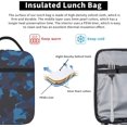 thumbnail image 5 of Blue Black Camouflage Lunch Bag for Women Men Reusable Insulated Lunch Box Portable Leakproof Thermal Lunch Tote Bags Lightweight Lunchbox with Side Pocket for Adult Office Work Picnic Hiking, 5 of 6