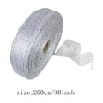 thumbnail image 4 of HWRETIE Glitter Mesh Wired Ribbon Roll 2M,Sheer Crinkle Net Decorative Ribbon for Christmas Tree,Wreath,Gift Wrapping,Home Holiday Decor, 4 of 7