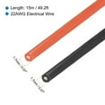 thumbnail image 2 of 22 Gauge Silicone Wire 22AWG Stranded Wire Tinned Copper Wire High Temp Wire Spool Black/Red 15m/49.2ft 2pcs, 2 of 6