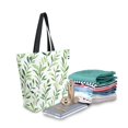 thumbnail image 2 of FORMRS Womens Canvas Tote Bag with Zipper Inner Pocket Shoulder Handbag, Green Leafy Pattern, 2 of 7